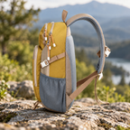 Sac Compact 23 L beige, vue de profil en extérieur