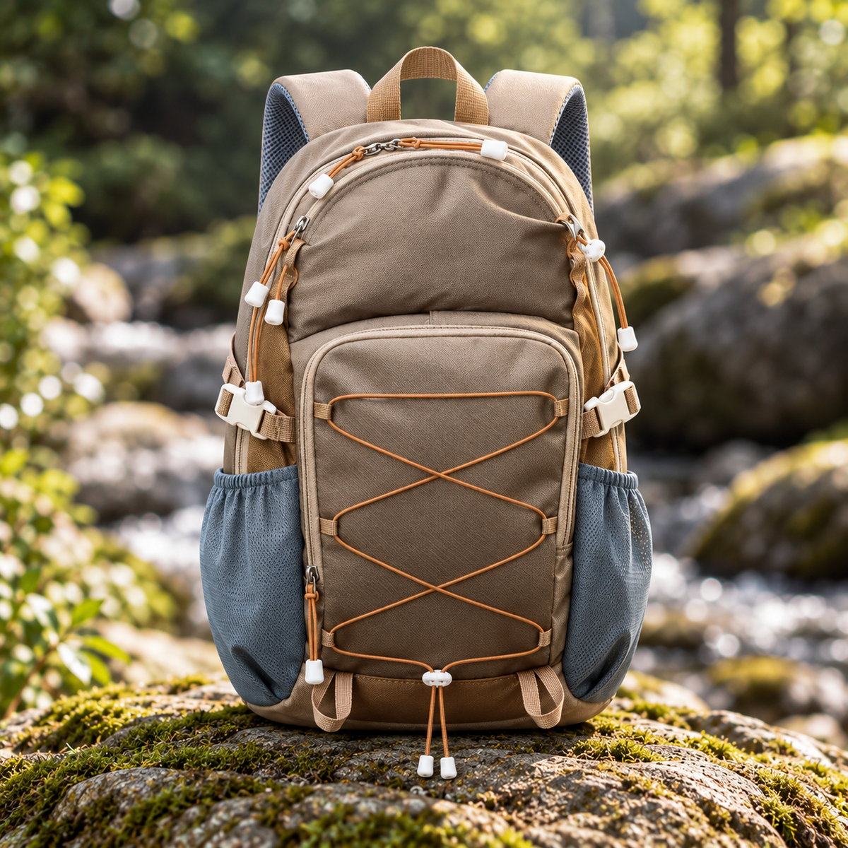 Sac Compact 23 L kaki, vue de face